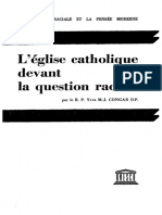 CONGAR, Yves M.J., L'Eglise Catholique Devant La Question Raciale, Paris, UNESCO, "La Question Raciale Et La Pensée Moderne", 1953