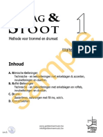 Slag y stoot 1 sample Methode voor trommel en drumset