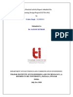 A Practical Activity Report Submitted For Engineering Design Project-II (UTA-014) by