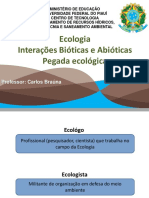 1 - Ecologia - Interações Bióticas e Abióticas - Pegada Ecológica - Cicos Biogeoquimicos