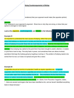 Counterargument - Rebuttal Example