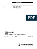 Data Sheet: EFD Cores and Accessories