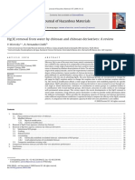 HG (II) Removal From Water by Chitosan and Chitosan Derivatives - A Review