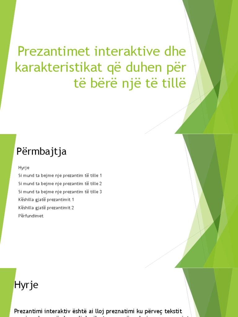 Prezantimet Interaktive Dhe Karakteristikat Që Duhen Për Të Bërë Një Të ...