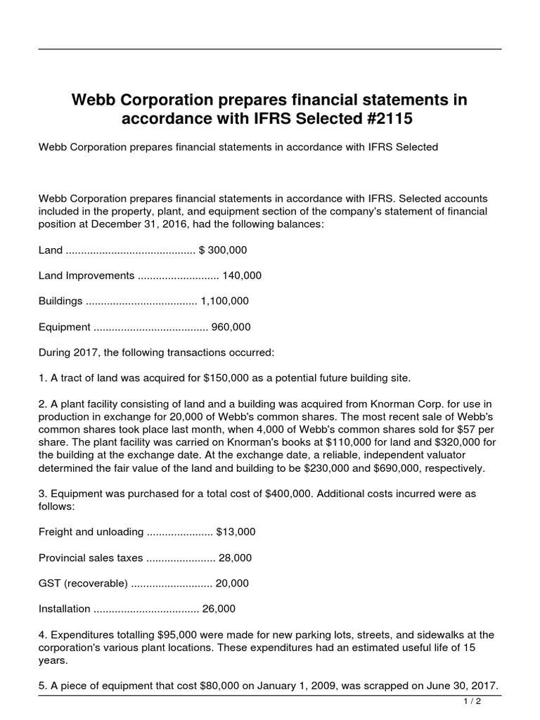 What Are The 5 Components Of An Ifrs Financial Statements In Accordance With Ifrs
