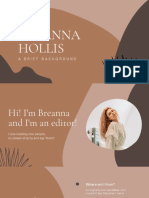Brown Muted Organic Abstract About Myself at Work Creative Presentation
