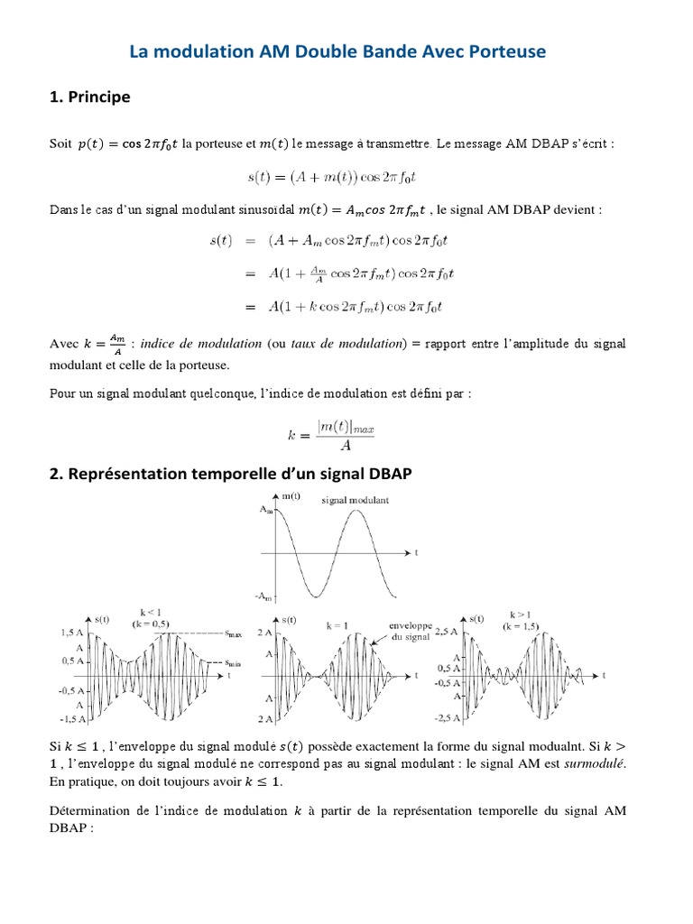 Dual Band With Carrier AM Modulation | PDF | Modulation | Ingénierie ...
