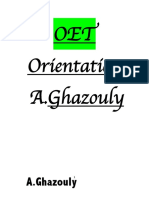 OET Orientation A. Ghazouly