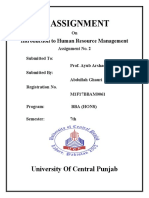 Assignment: University of Central Punjab