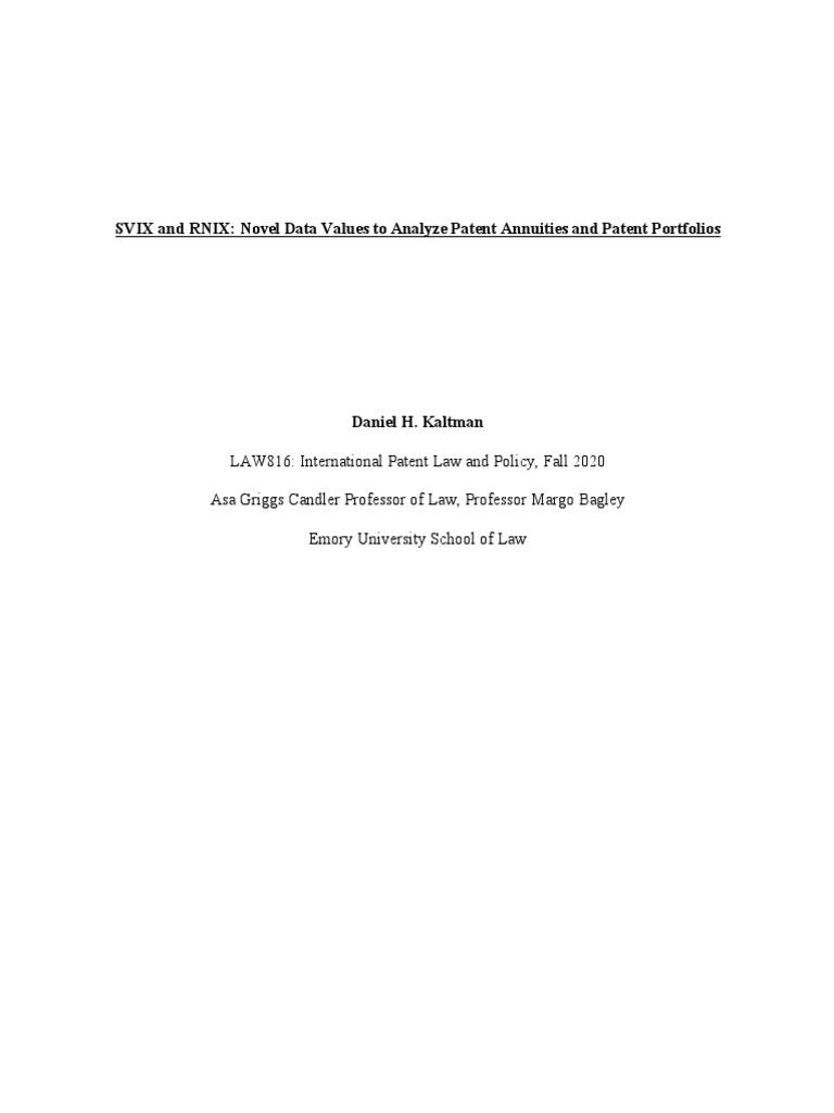 Save Index SVIX Renew Index RNIX PDF Maintenance Fee (Patent