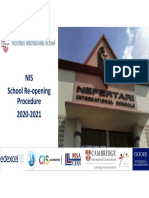 NIS School Re-Opening Procedure 2020-2021