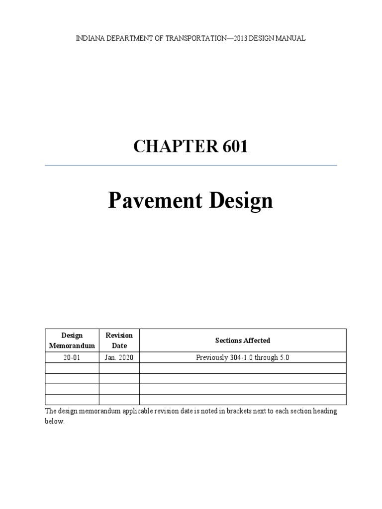 INDOT Pavement Design Manual Overview | PDF | Road Surface | Asphalt