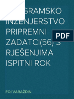 Programsko Inženjerstvo Pripremni Zadatci (56) I Rješenja Za Ispitni Rok 62. Stranice