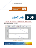 Matlab: Part II: Modelling, Simulation & Control