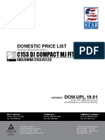 C153 Di Compact MJ Fittings: Domestic Price List