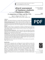 A Cross-Cultural Assessment of Attitudes of Business Students Toward Business Ethics