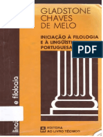 Iniciação à Filologia e à Linguística Portuguesa - Gladstone Chaves de Melo