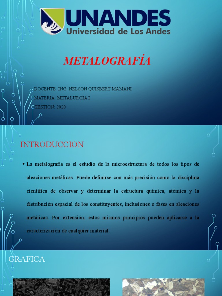 Introducción a la Metalografía y Análisis | PDF | Rieles | Química