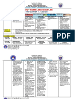 Weekly Home Learning Plan: FIRST QUARTER S.Y. 2020-2021