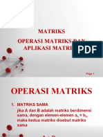 Operasi Matriks Dan Aplikasi Matriks