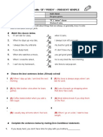 Zero Conditional With: If'/ When' + Present Simple