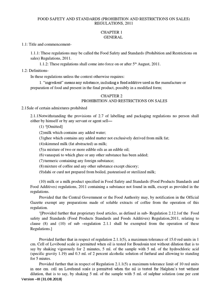 Compendium Prohibition Regulations & Restriction of Sales 13 08 2020 PDF Sesame