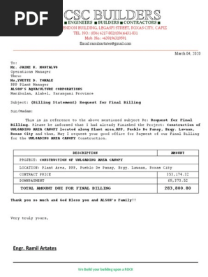 Billing Statement