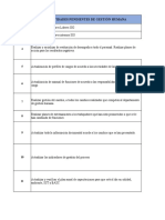 Lista de Actividades Pendientes de Gestión Humana