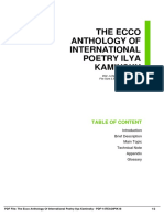 The Ecco Anthology of International Poetry Ilya Kaminsky