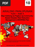 Yunit 1 - Aralin 3 Mga Hakbang Sa Pagbuo NG Community-Based Disaster Risk Reduction Managemant (CBDRRM) Plan