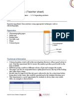 Chromatography (Teacher Sheet) : AQA Specification Reference - 3.5.2 Separating Mixtures