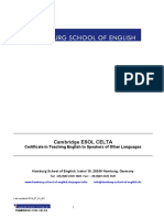 Cambridge ESOL CELTA: Certificate in Teaching English To Speakers of Other Languages