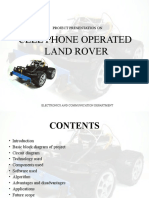 Cell Phone Operated Land Rover: Project Presentation On