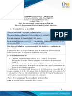 Guía de Actividades y Rúbrica de Evaluación-Unidad 2-Tarea 2-Ecuaciones Diferenciales de Orden Superior