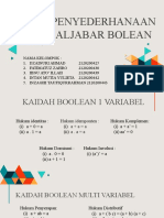 Penyederhanaan Aljabar Boolean