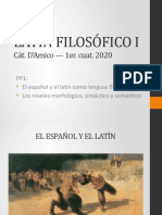 Latín Fílosofíco Í: Cat. D'Amico - 1er. Cuat. 2020