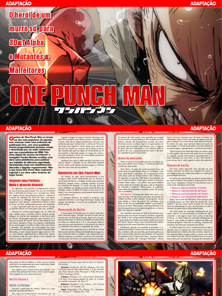 One Punch Man - análise do anime - Troca Equivalente