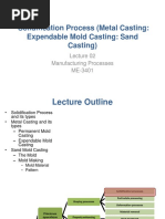 Solidification Process (Metal Casting: Expendable Mold Casting: Sand Casting)