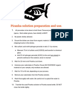 Piranha Solution Preparation and Use
