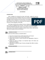 Module 1. The Concept and Development of Money (Fina 221)