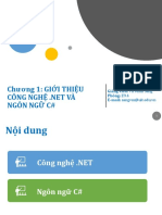 Chương 1 GT Công nghệ .NET và C#