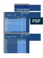 Student Study Planner Excel Template