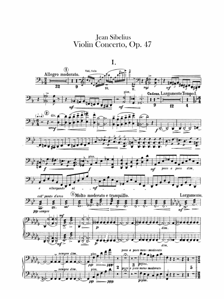 Sibelius Violin Concerto, Op.47 Cello PDF