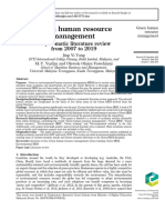 Green Human Resource Management: A Systematic Literature Review From 2007 To 2019