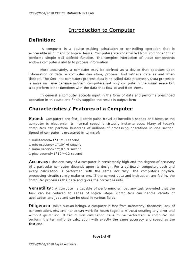 Computer Basics: Functions & Features | PDF | Microsoft Windows ...