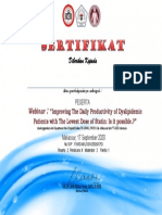 Sertifikat TGL 17 Sept 2020 - Improving The Daily Productivity of Dys Patients With The Lowest Dose of Statin - Is It Possible