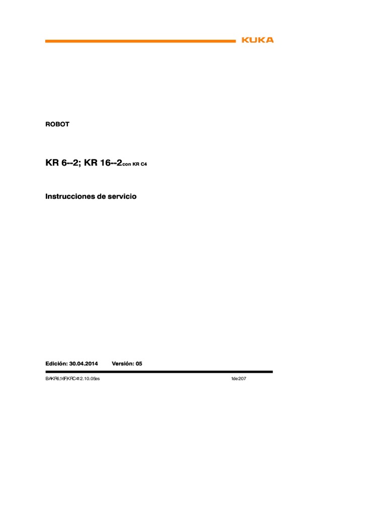 Manual de Instrucciones de Robots Kuka KR 6 16 KR C4 Es MANTENIMIENTO