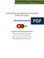 E-GP System User Manual - Procuring Entity User