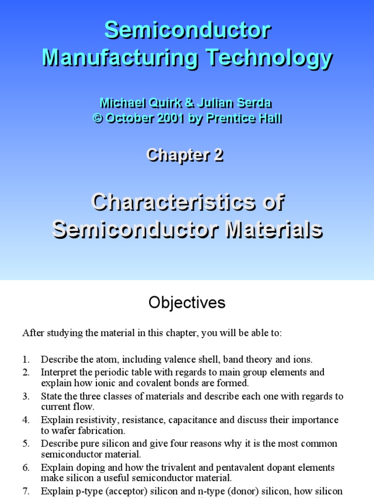 Semiconductor Manufacturing Technology | PDF | Semiconductors | Doping ...