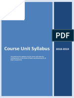 Course Unit Syllabus 2018-2019 FINAL